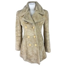 Miss Sixty Coat Small Womens Cream Vintage Button Up Made in Italy 1990s