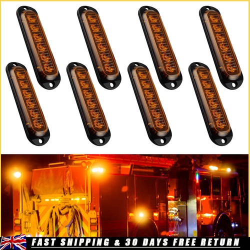 8pcs led side marker - 8pcs, amber