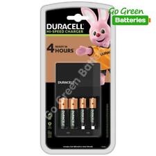 Duracell 4 hour Charger +2 AA 1300+2 AAA 750mAh Rechargeable Batteries CEF14 