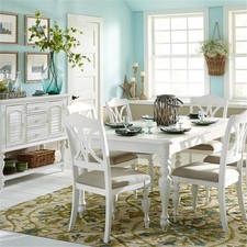 Summer House White 5 Piece Rectangular Table Set