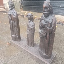 C1880 Carved Oak Statues