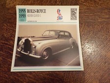 Rolls Royce Silver Cloud 11955.1959 Great Britain Car Car Card
