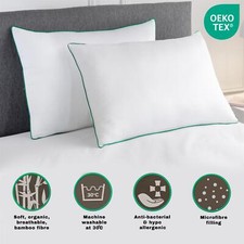 2 x Soft Bamboo Pillow Machine
