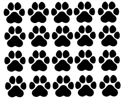 Paw prints vinyl decal - vinyl,