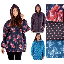 NEW LADIES RAIN MAC HOODED