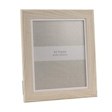 Wood Grain Photo Frame 4x6 5x7 8x10 Sizes White Neutral Decorative Picture
