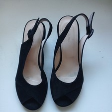 Hobbs Beryl Black Suede Wedge
