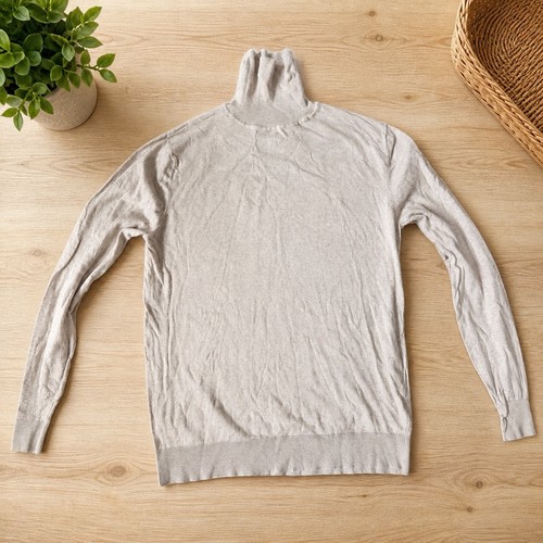 Primark beige roll neck jumper - neck,