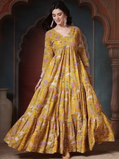 Indian Women Yellow Cotton