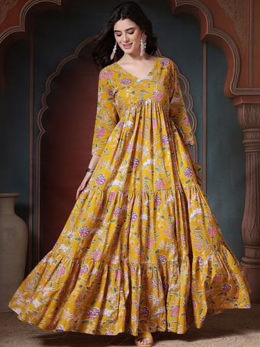 Indian women yellow cotton - yellow,