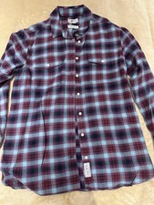 Jack Wills Checked Shirt Boyfriend Fit UK Size 10 Purple Blue New Christmas Gift