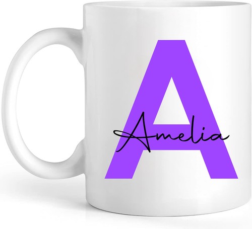 Personalised initial name mug - personalised,