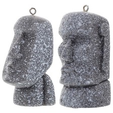 2 Pcs Head Statue Stone Pendant Fish Tank Landscape