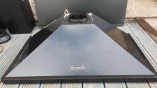 Rangemaster Black 90cm Range Cooker Hood Extractor Fan Inc Splashback.