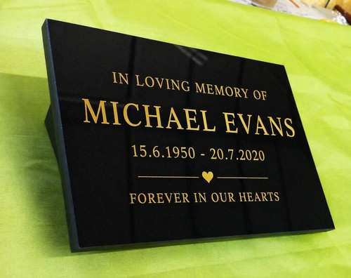 Personalised granite memorial - personalised,