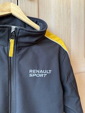 RENAULT SPORT Mens Size M Full Zip Soft Shell Jacket Black Yellow