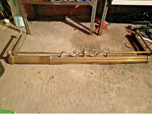 Fireplace fender brass - fireplace,