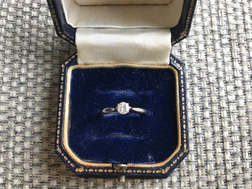 Vintage 18ct white gold - , &