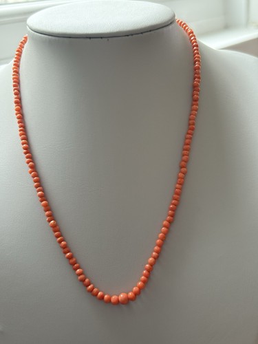 Vintage natural coral bead - natural,