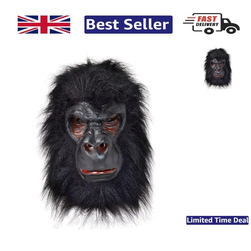 Latex gorilla mask with black - latex,