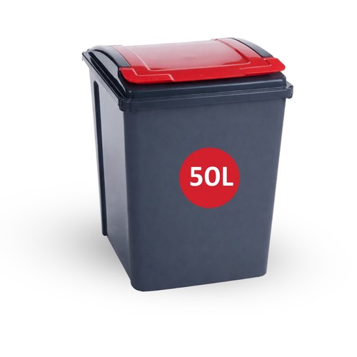 Plastic 50l recycling bin - 50l,