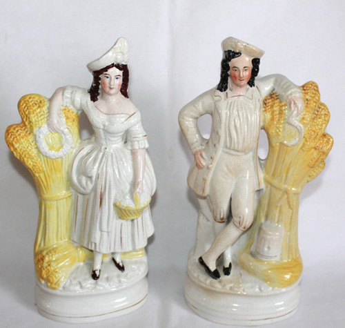 Pair antique staffordshire - pair,