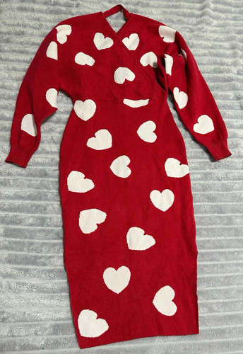 Shane women red - red/white, heart