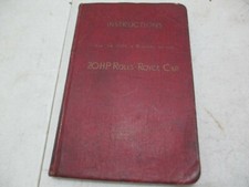 Pre-WAr Rolls-Royce 20hp  Owners Manual Handbook 