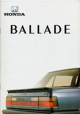 Honda Ballade 1987-88 UK Market Sales Brochure 1500 EX EXi