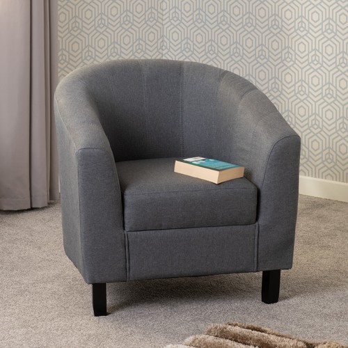 Tempo tub chair grey - tempo, fabric