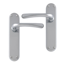 UAP Palace Chrome Internal Door Handles Pair- Lever on Backplate Latch Set