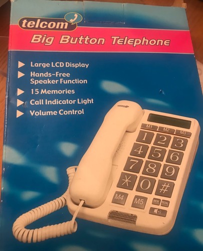 Telecom big button telephone - button,