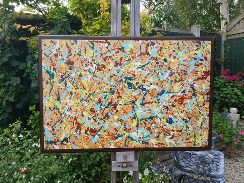Hand painted abstract jackson - painted, ,jackson