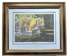 Stephen Gayford Signed Limited Edition  Framed Print  Wading Tiger