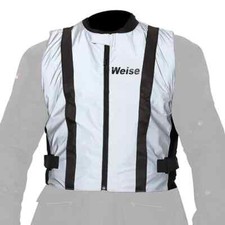 Weise Vision Reflective Hi Vis Motorcycle Motorbike Vest Gilet - Silver
