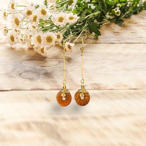 African handmade brass coconut - handmade,