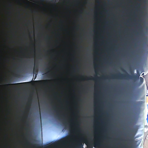 Black faux leather - leather, sofa