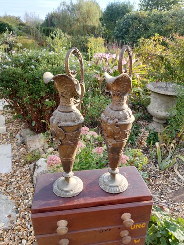 Pair antique cast - of,