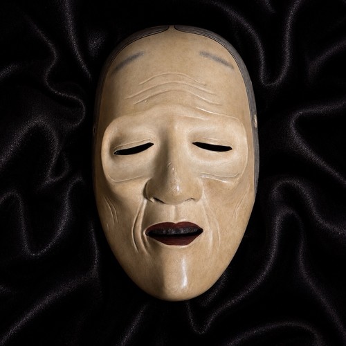Japanese vintage wooden noh - wooden,