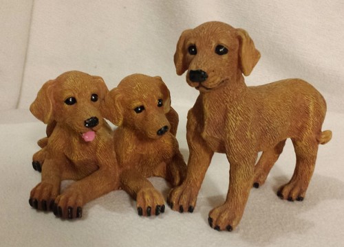 Vtg golden retrievers - retrievers, three