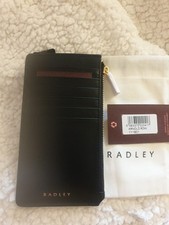 Radley Arnold Row Coun Purse /cardholder Unisex , Black Leather BNWT & DUSTBAG