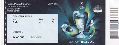 Ticket 2012 champions league - 2012,