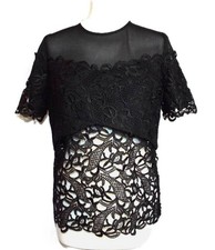 NEW SUPERB THREE FLOOR ? BLACK LACE CUT OUT TOP ? SIZE 8 #  1326*