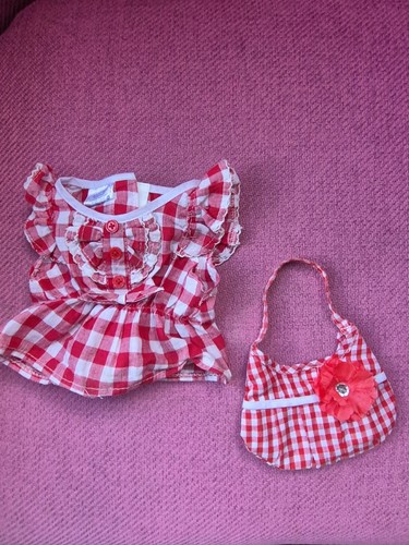 Build bear red gingham - red,