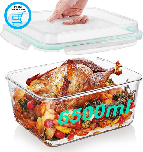 Extra large glass food - large,