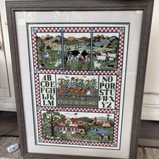 Farm life sampler embroidery - life,