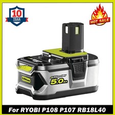 18V 5.0Ah Genuine Lithium Battery For Ryobi P108 ONE+ Plus RB18L40 RB18L50 P104