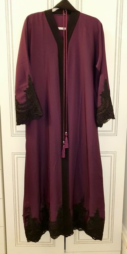 New plum abaya - set, –