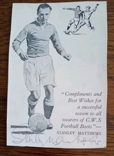 Stanley Matthews hand signed