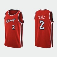 Lonzo Ball #2 Bulls Red On